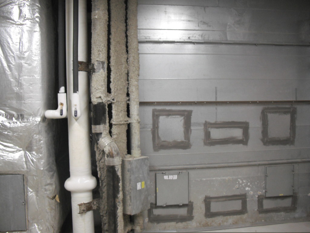 HVAC system ductwork and pipes